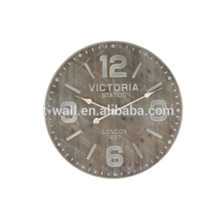 MDF Wall Clock Art Paper Printing Victoria Station China Importer 60cm