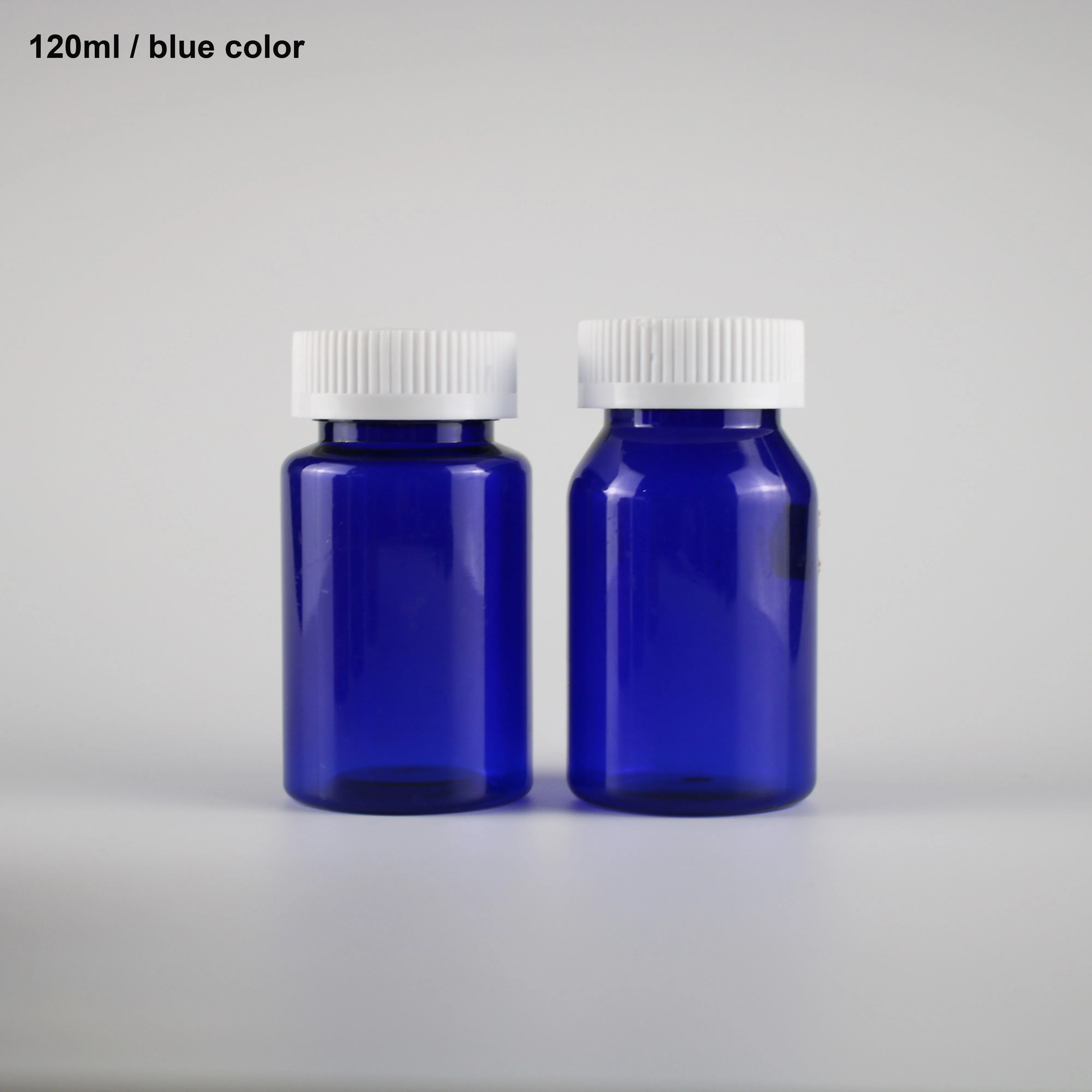 
clear plastic PET 120ml medicine bottle for capsule pill packaging 