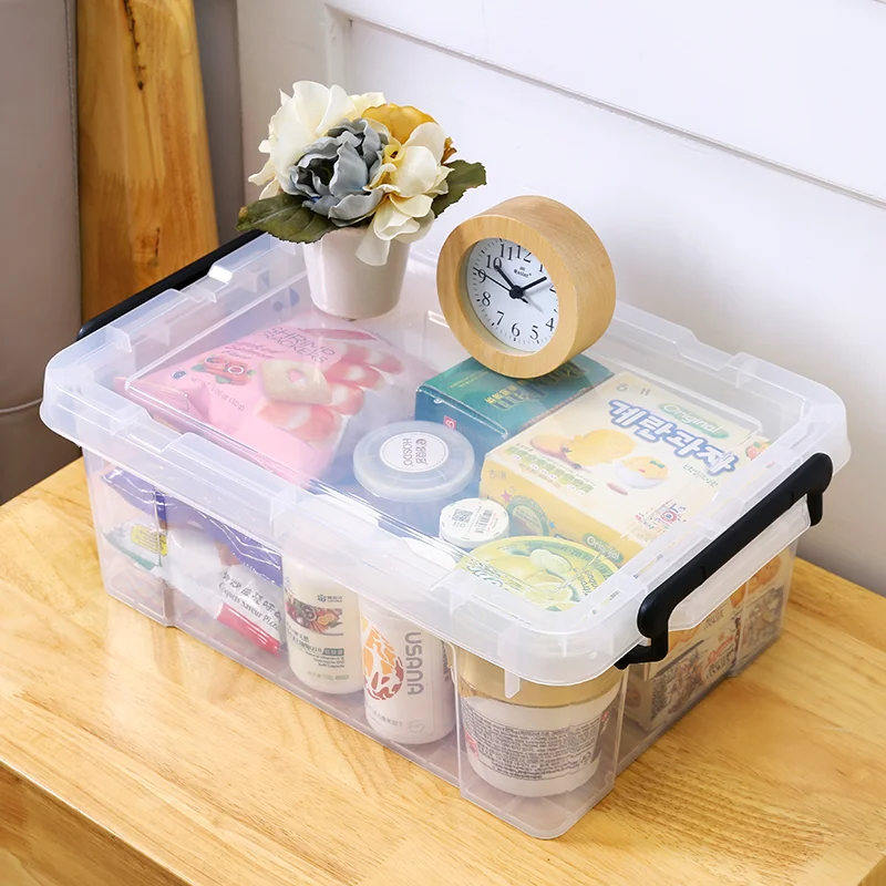 Home pp container box tub bin large case plastic boxes storage with lid