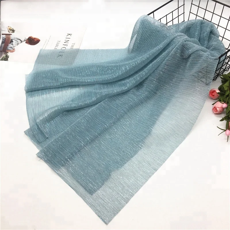 
Beautiful Fashion Elasticity Gold Wire High Grade Fashion Dubai Hui Nationality Muslim Head Hijab Warps Scarf Shawl 