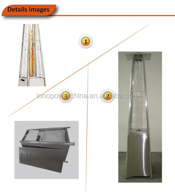 glass tube outdoor patio heater real flame pyramid outdoor gas patio heater CE approved