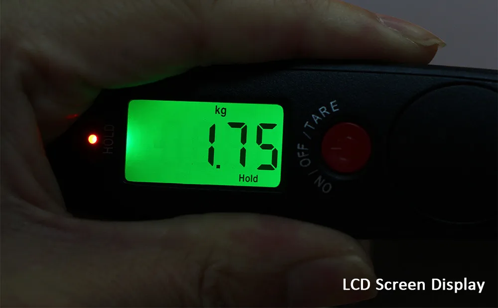 Durable Pocket Portable 50kg/10g LCD Digital Electronic Hand Held Hook Belt Luggage Hanging Scale Backlight Balance Weighing