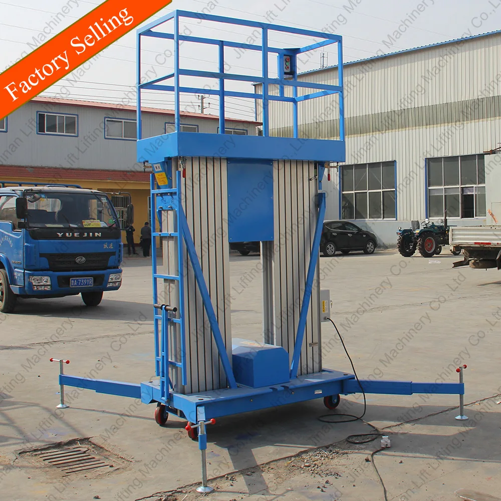Hydraulic electric aluminum telescopic antenna mast one man lift