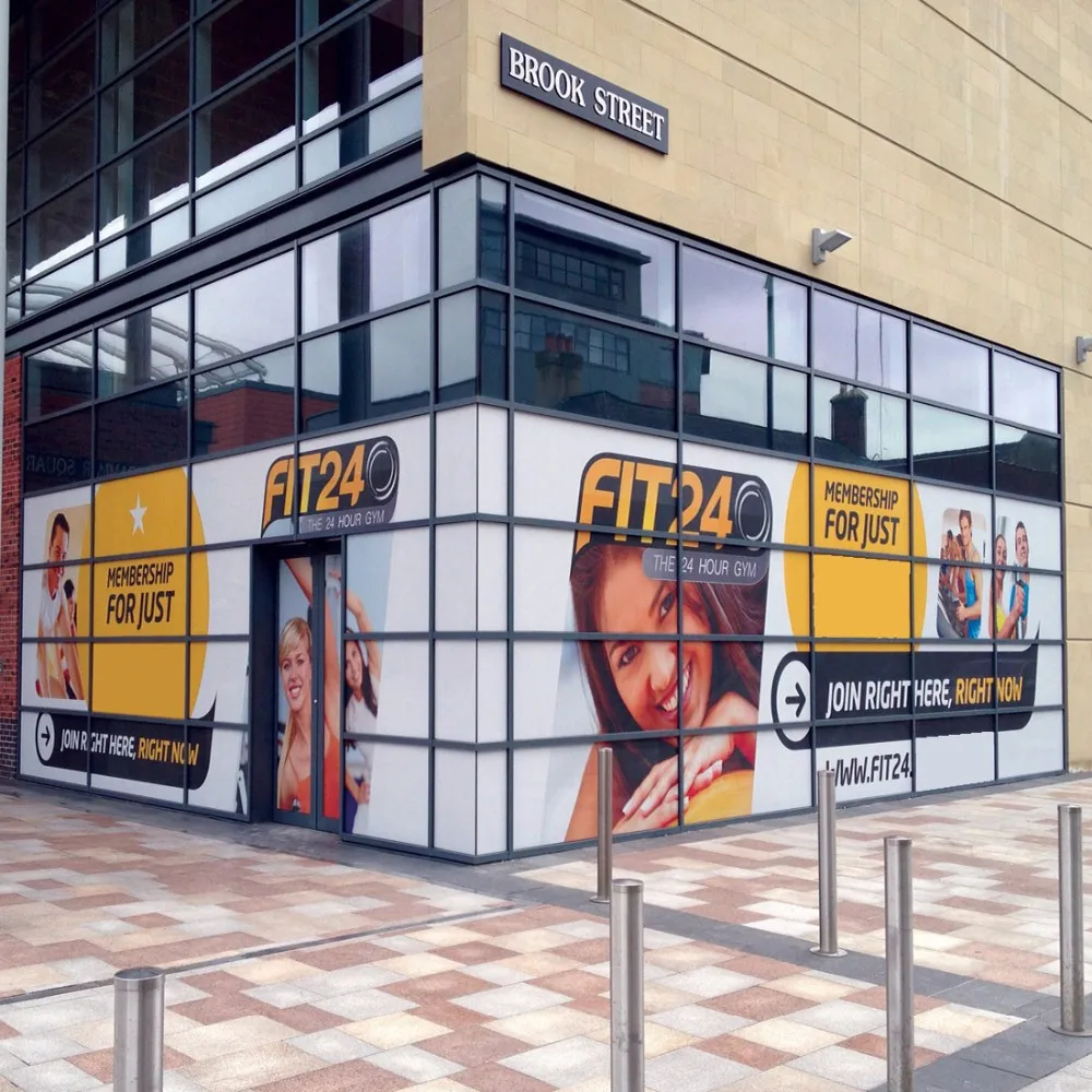 Customised Large Logo Sign Window Self Adhesive One Way Vision Sticker