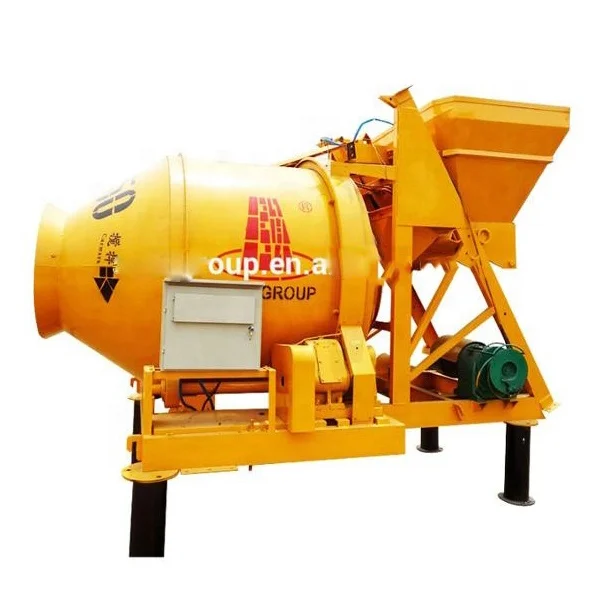 Pneumatic or Manual Mobile Portable Concrete Mixer China Mobile Cement Pan Mixer Direct Selling JZC500