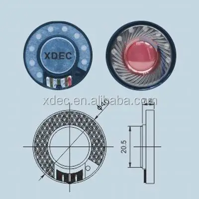 2023 new trending  40mm 32ohm headphone speaker with laminated diaphragm