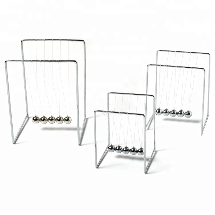 Desktop swinging physics balance ball led metal large newtons newton cradle