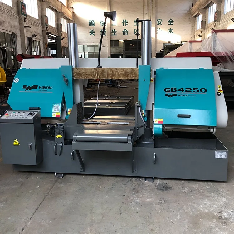 
Low Price Double Column Horizontal Semi Automatic Industrial Metal/Iron Cutting Band Sawing Machine GB4250/70 