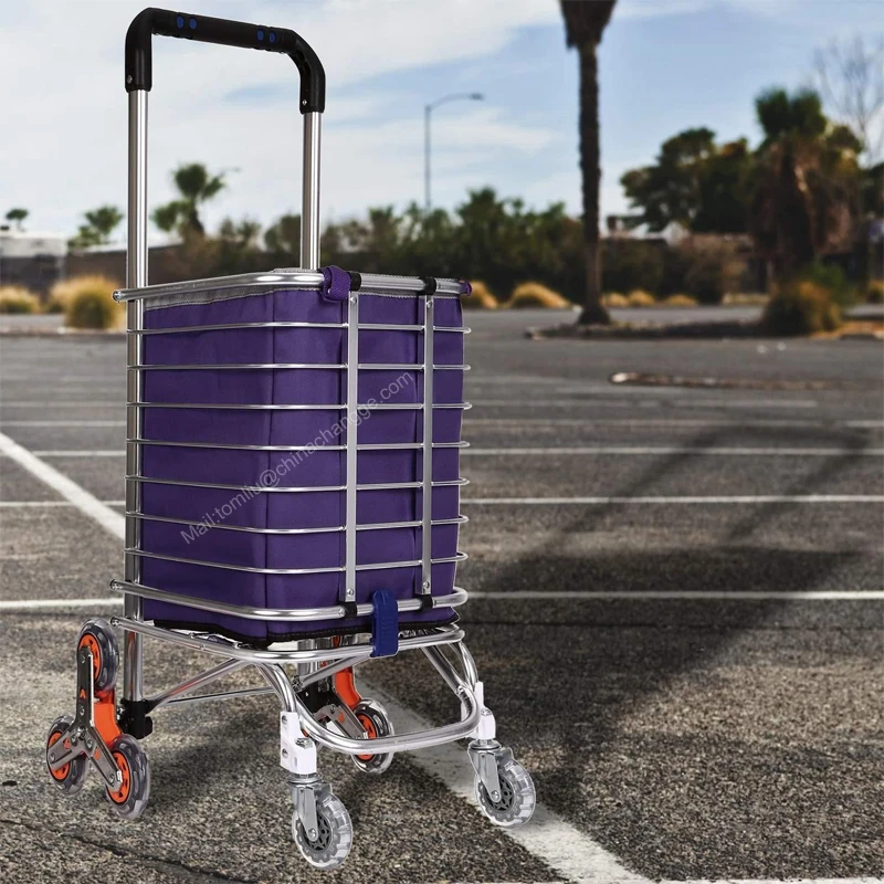 
Aluminum wire mesh handling shopping trolleys portable household shopping cart Aluminum wire mesh handling shopping trolleys portable household shopping cart