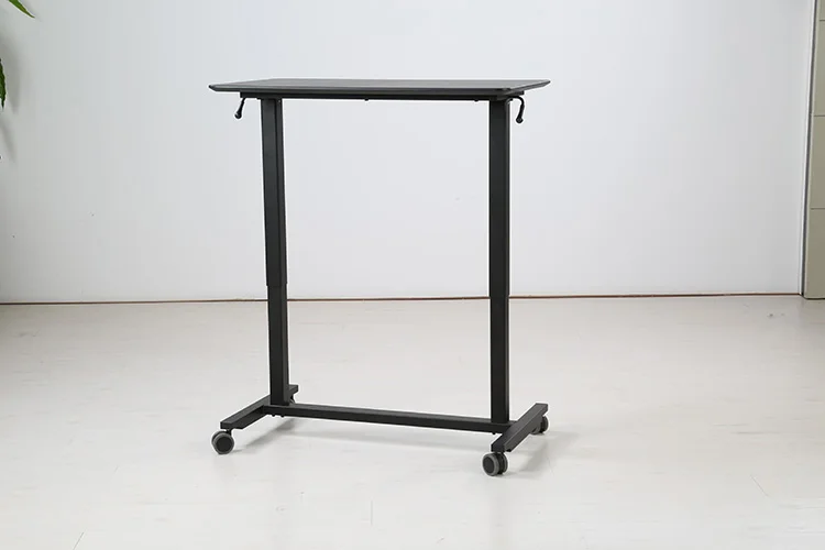JUSTHOME Wholesale ergonomic adjustable height sit and stand computer desk lifting office table with wheels