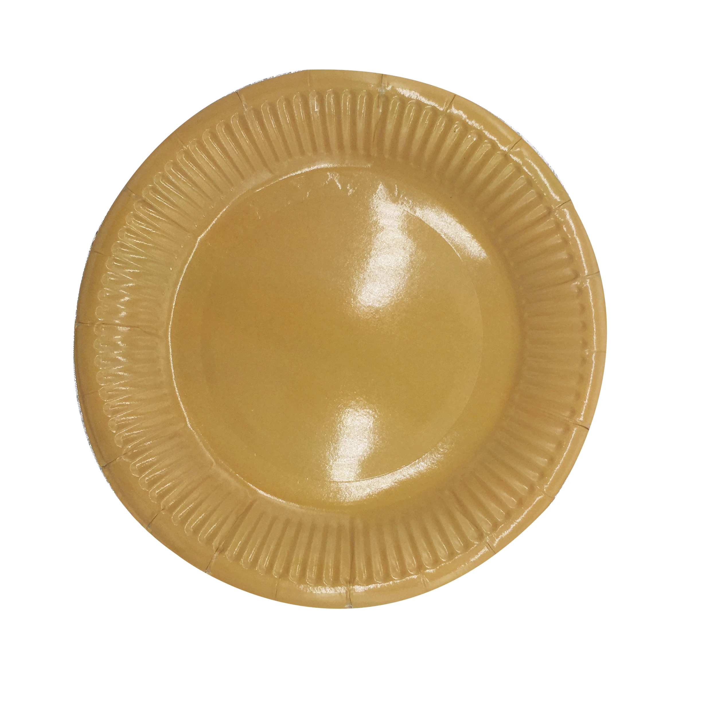 Wholesale Stocked Single Color Disposable Paper Party Plate Factory For Birthday Thanksgiving 250 Gsm DIY Paper Plates