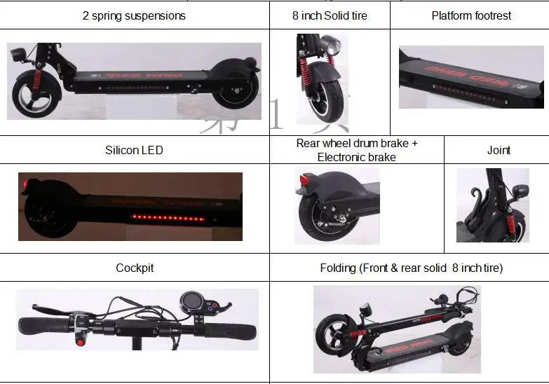 10inch 36V Two Wheel Electric Scooters Adults Foldable