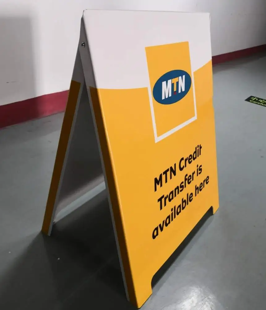 Sidewalk advertising plastic A frame folding sign board