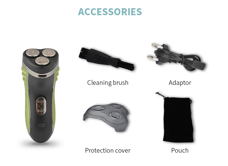 PRITECH Floating Stainless Steel Blade Private Label Recharge 3 Heads Men Shaver