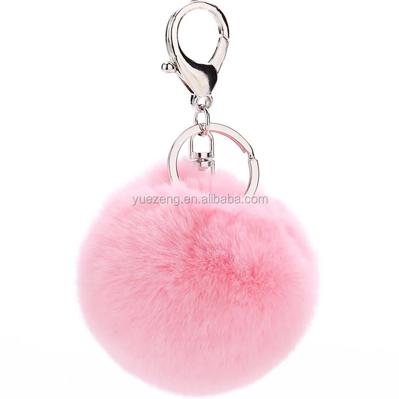 Помпоны из натурального кроличьего меха для женских сумок