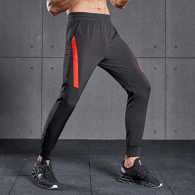 Sports Pants Quick Drying Jogging Pants Mens 94%Polyester 6% Spandex Workout Running Trousers