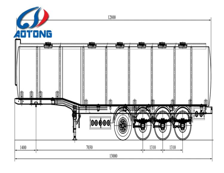 Hot sale   3 axle CNG LPG tank Gas station tank semi trailer