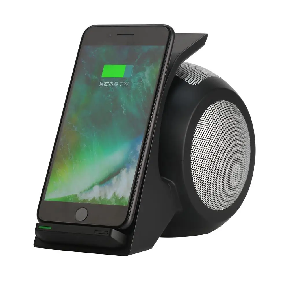 2019 new gadget wireless charging speaker portable waterproof BT speaker with NFC