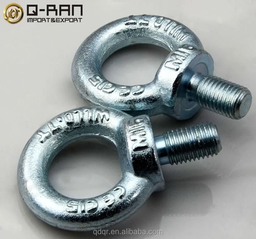 
Rigging Factory Galvanised Din580 Wire Eye Bolt, Eyelet Bolts 