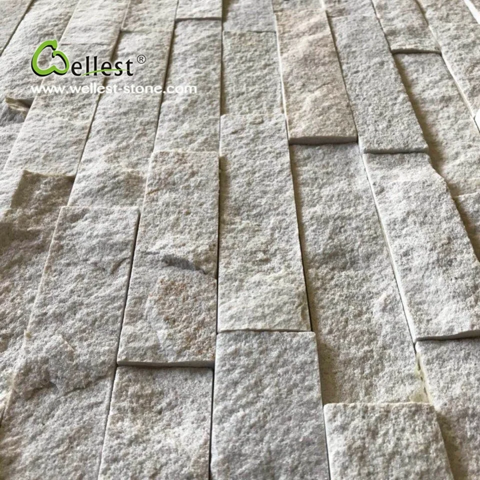 chinese hot sale white quartzite culture stone for wall decorative