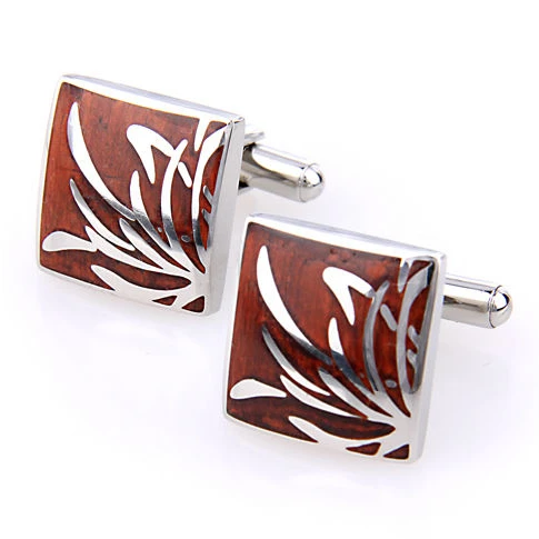 Черные запонки из углеродного волокна для мужской рубашки из нержавеющей стали