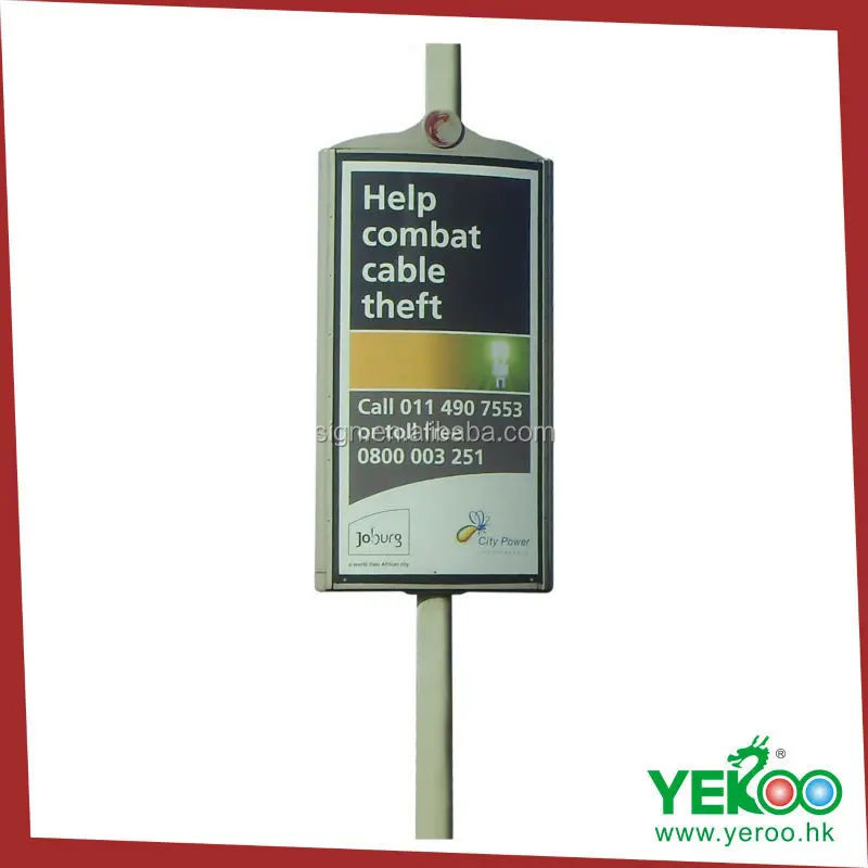 двухсторонняя оцинкованной стали уличный фонарь реклама световой короб