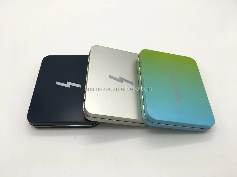 Top quality makeup tools perfume packaging metal tin boxes with hinged lid