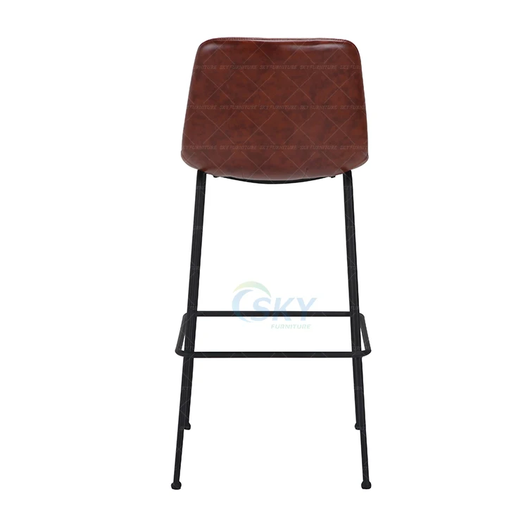 CN mid century modern bar stool velvet pu bar stool retro