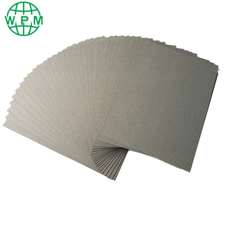 
China suppliers anti-curl 2mm grey double sided cardboard 