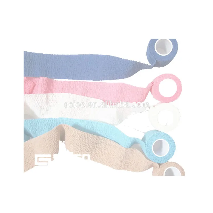 Colored Crepe Light EAB Tape of Medical Bandage Manufacturers Free Medical Adhesive & Suture Material 2 Years Cotton, Spandex