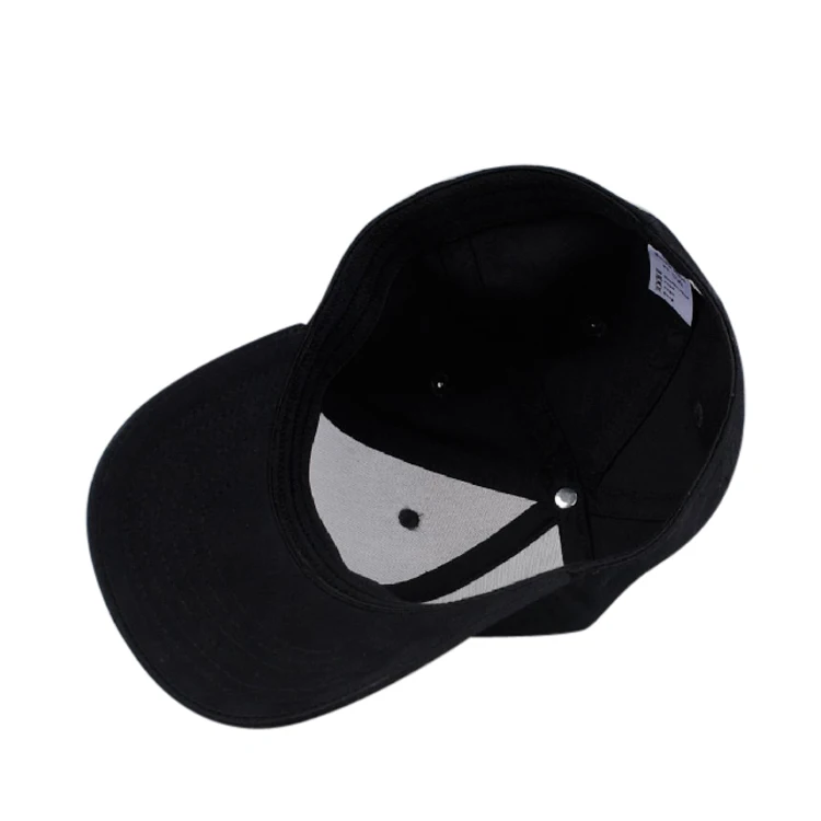 China supplier low MOQ black simple baseball caps closed back fitted hats