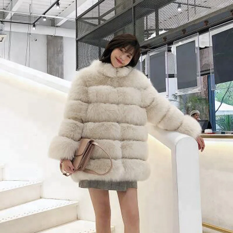 Hot selling white custom fur jacket With Low Price