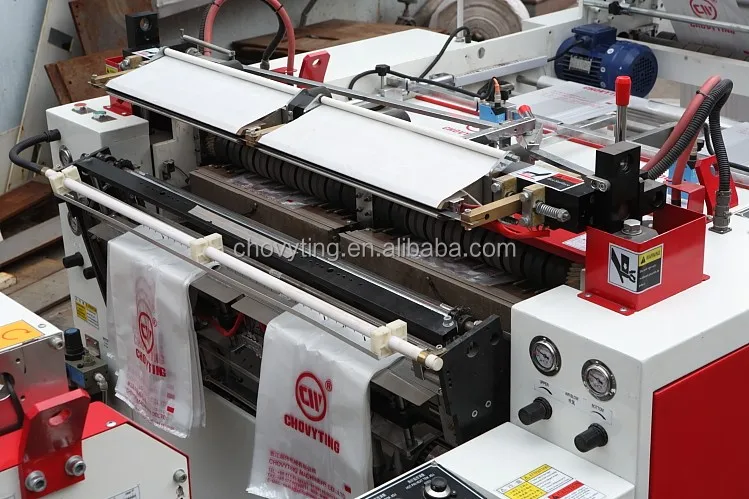 
HDPE LDPE PE biodegradable handle bag gusset Tshirt carry shopping bag plastic vest bag making machine 