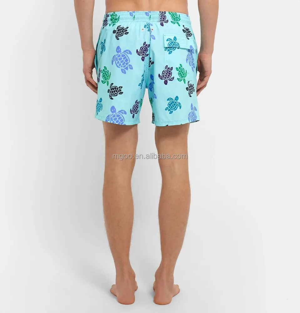 Length Printed Swim Shorts Lightweight Quick Drying Super Soft Mesh Elasticated Drawstring Waist Swim Trunks