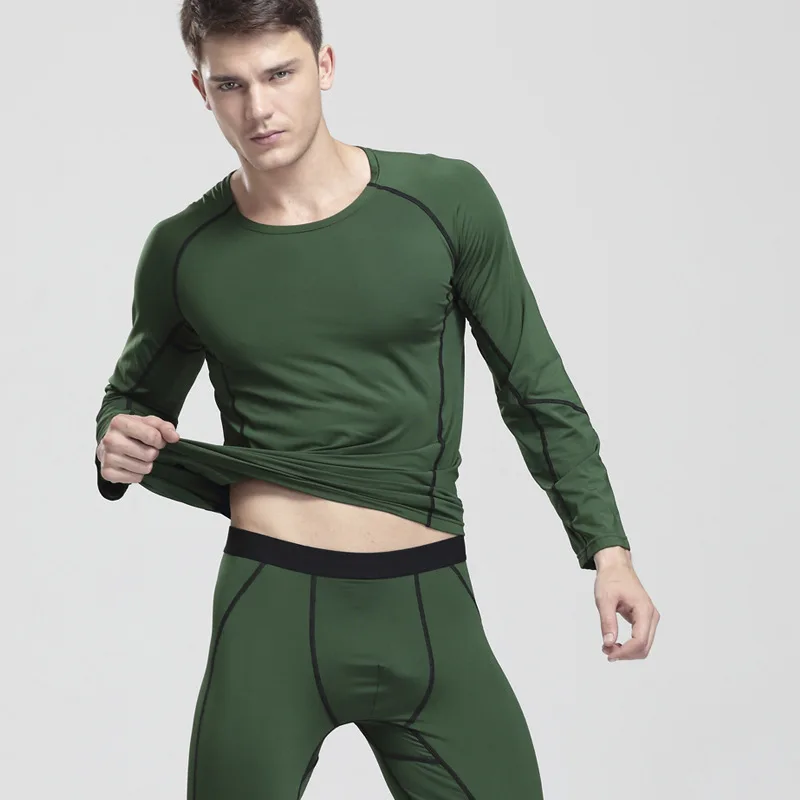 
Mens underwear wholesale winter thermal suit long johns thermal underwear pajama set 