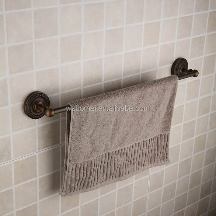 
American style brass antique bathroom accessories set single towel bar 