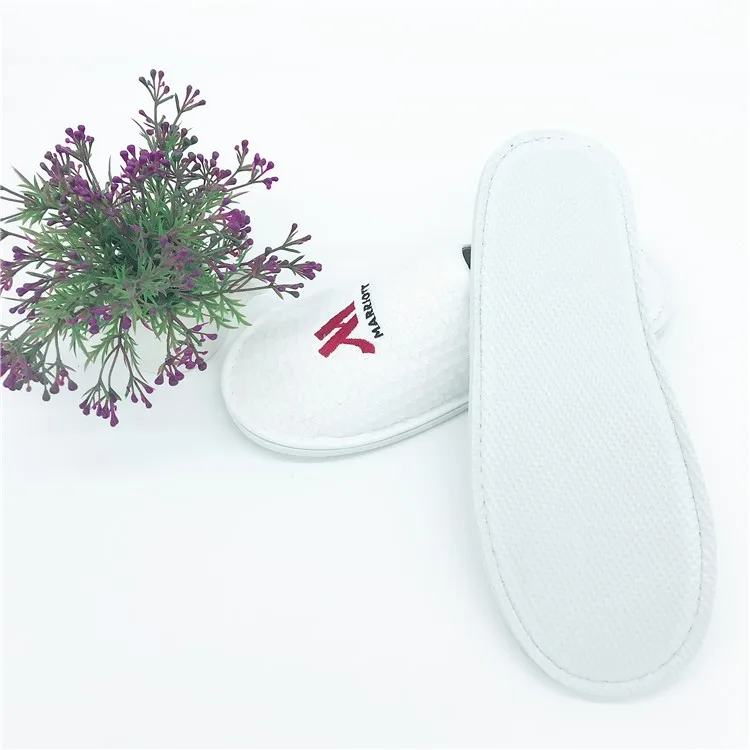 
Embroidery Hotel Waffle Slipper Disposable Slippers for Hotel Guests Slipper 