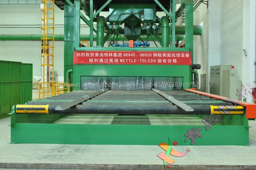 2016 Хорошее Качество Роликовый Конвейер Машины Дробеструйной очистки