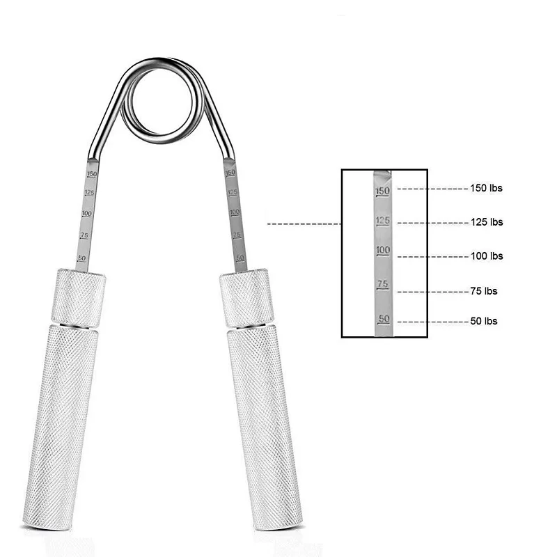 
Gym Fitness Strengthener Training Aluminum Hand Grip 50 lbs-150 lbs Adjustable Hand Grip Strengthener 