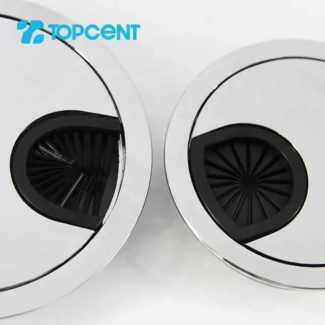 TOPCENT 50/60 mm Decorative Furniture Computer Office Desk Hole Cover Table Cable Grommet