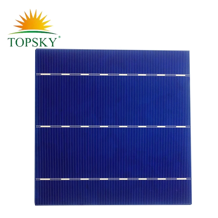 158.75*158.75mm  high efficiency cheap price 3BB 4BB 5BB 18% 18.6% 19.5% 19.8% efficiency  poly solar cell for solar panel