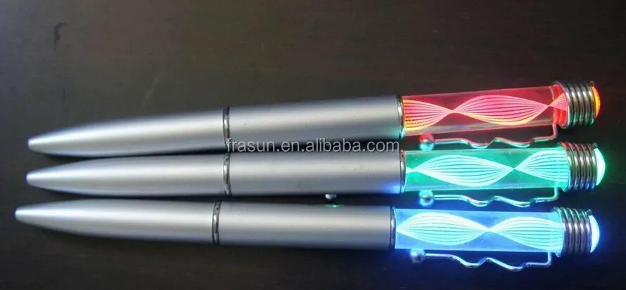spiral multi color led pen/multi color spiral led pen/Spiral Light Up Multicolor LED pen