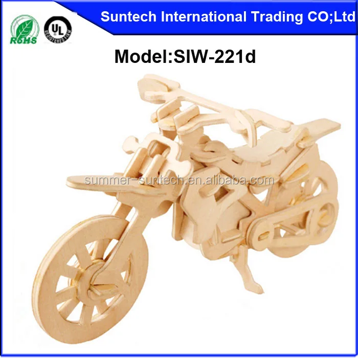 3D wood puzzles car model kids toys handmade wooden jigsaw puzzles crafts for home decor creative wood carving statue