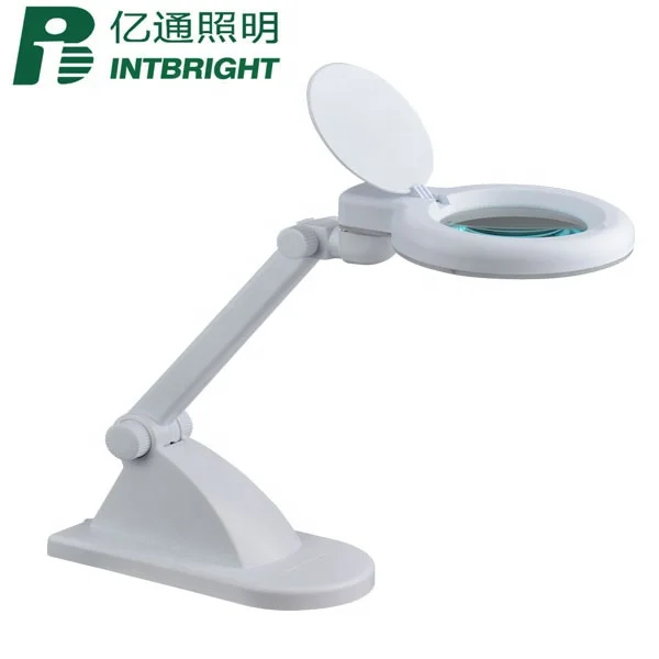 Beauty salon Intbright 5X facial magnifying glass nail LED lamp working light magnifier table lamp