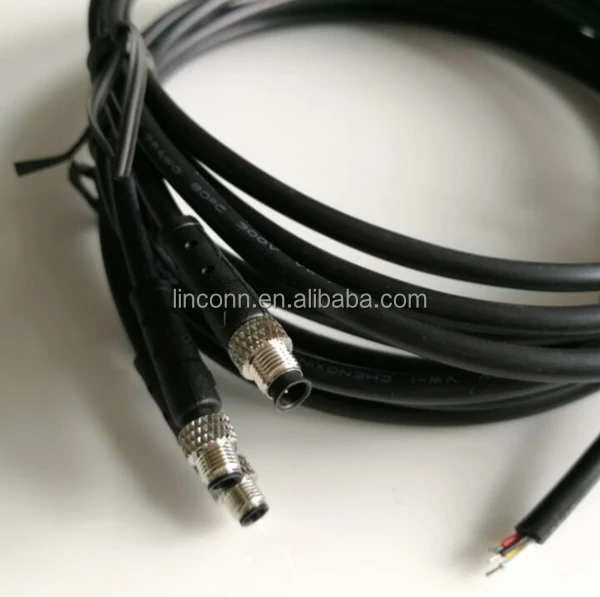 Mini M5 connector waterproof connector used in Remote metering or Robot connector