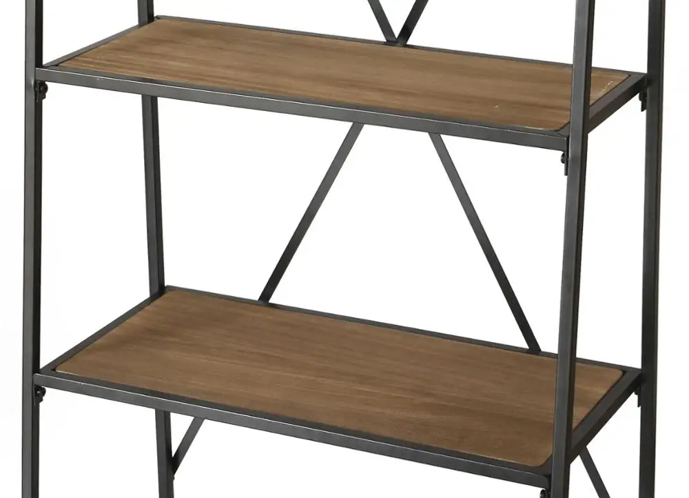 Steel wooden wall bookshelf and storage rack for home furniture HL-26