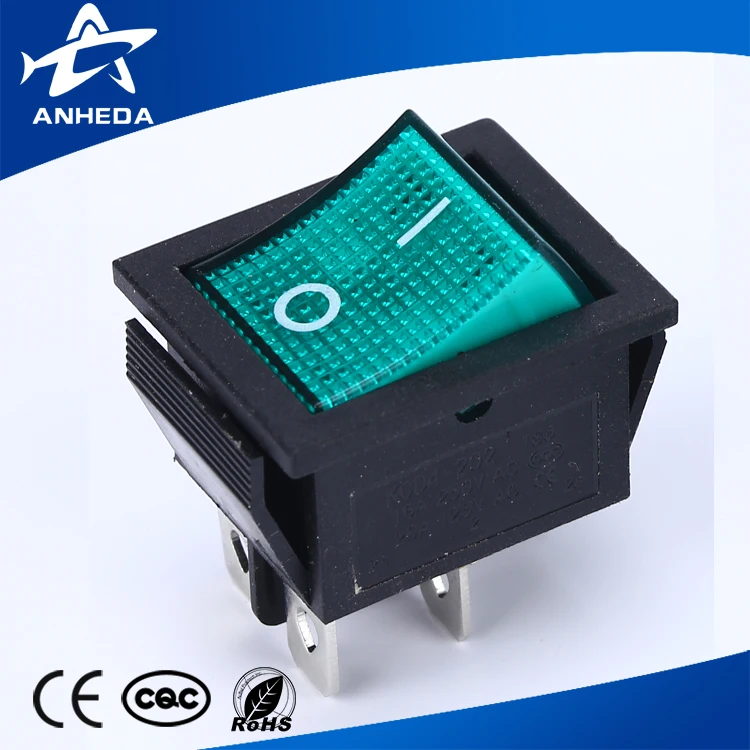 hot sale taiheng KCD4 6pin illuminated rocker switch wiring diagram