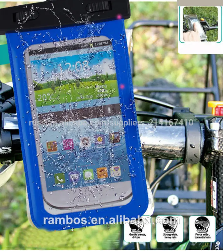 360 rotating ipx8 waterproof cover case, bicycle universal waterproof cover case