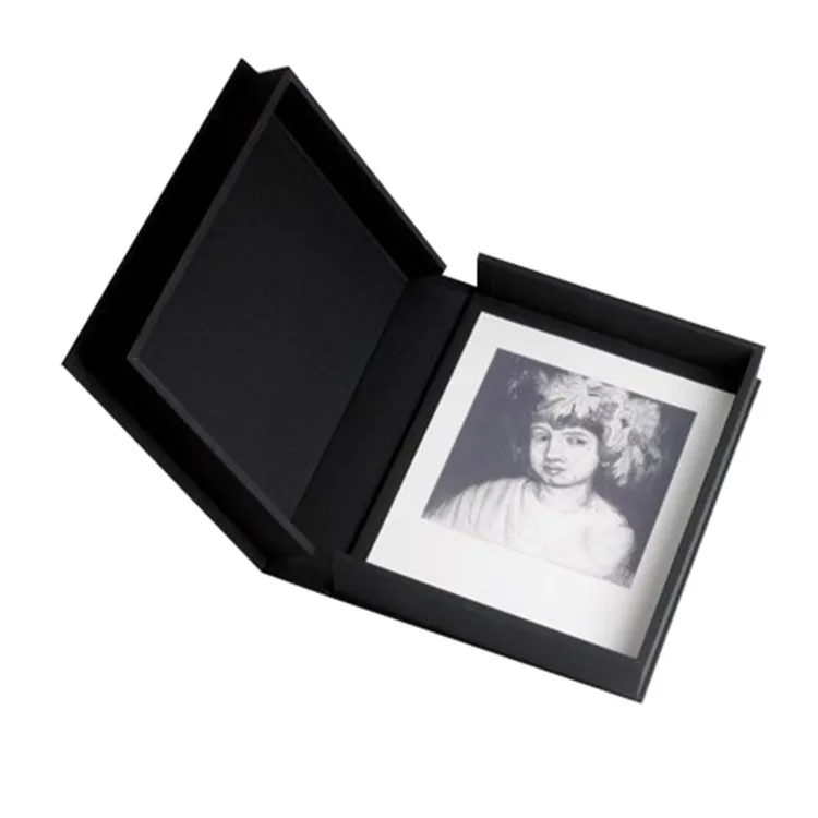 custom logo handmade wedding package cardboard paper packaging photo album gift box 4x6 photo box