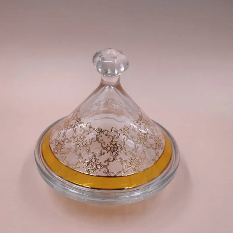 Arabic Style Glass Butter Dish sauce dish with Lid  from Anhui Factory